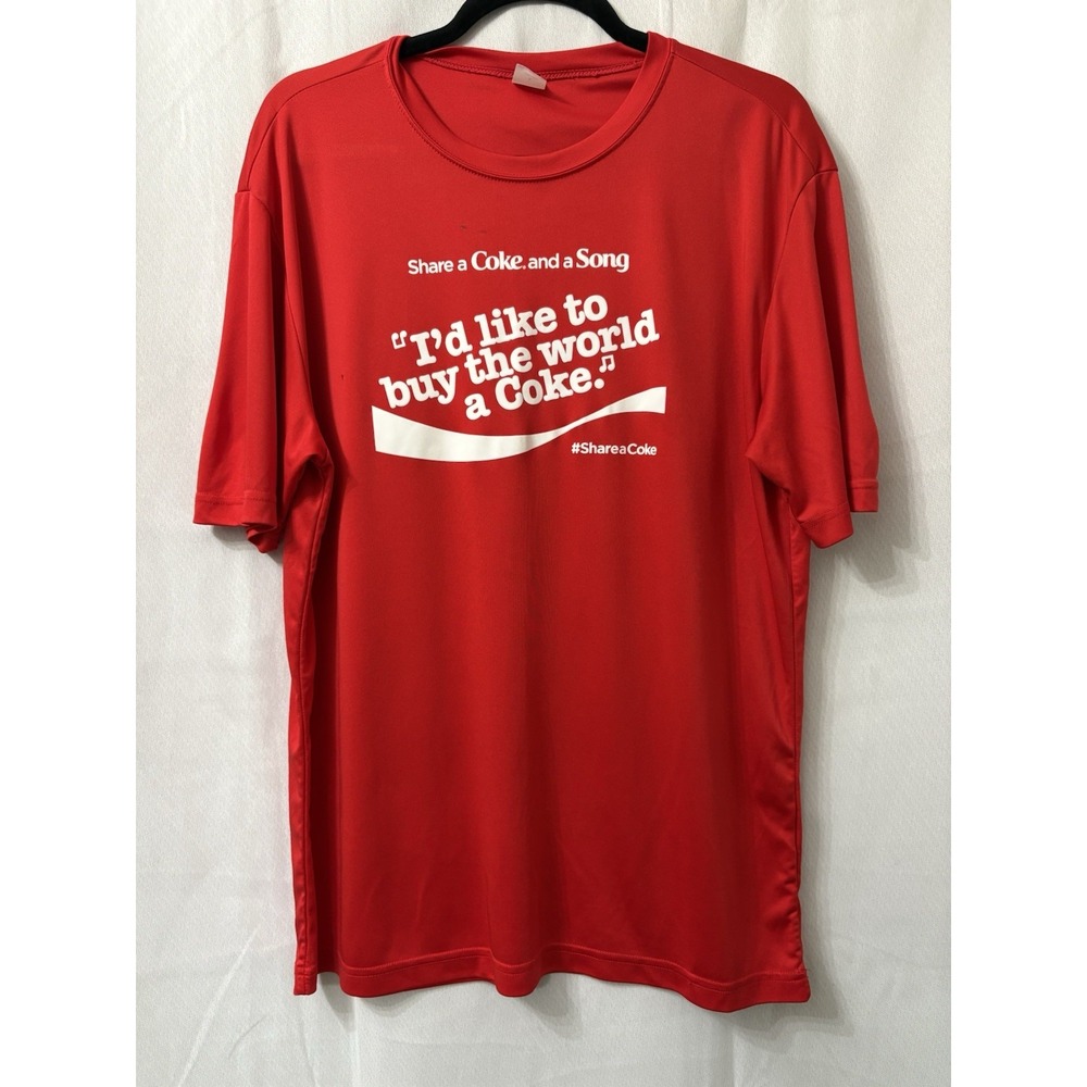 Sport Tek Short Sleeve Coca-Cola Tastes Great Polyester T-Shirt Size L